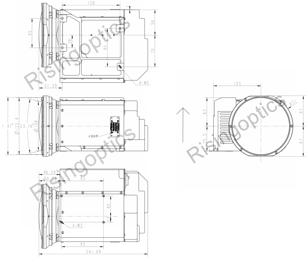 Зум-объектив 30–500 мм F4.0 MWIR с охлаждением для 640x512–15 мкм