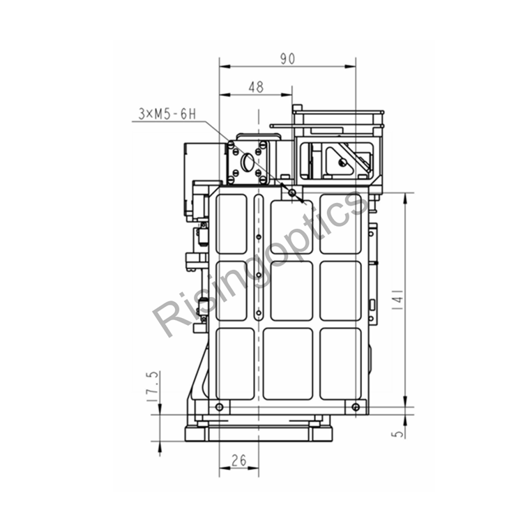 22,58–458 мм F/5,5 MWIR охлаждаемый непрерывный зум-объектив для 640x512,15 мкм