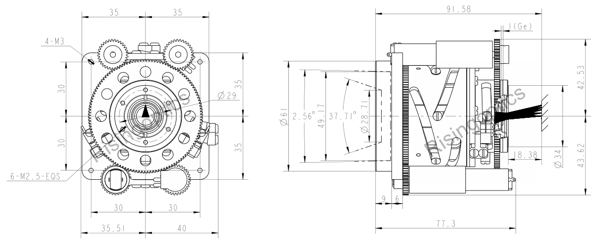 Зум-объектив 18–275 мм F/5,5 MWIR для 640X512–15 мкм