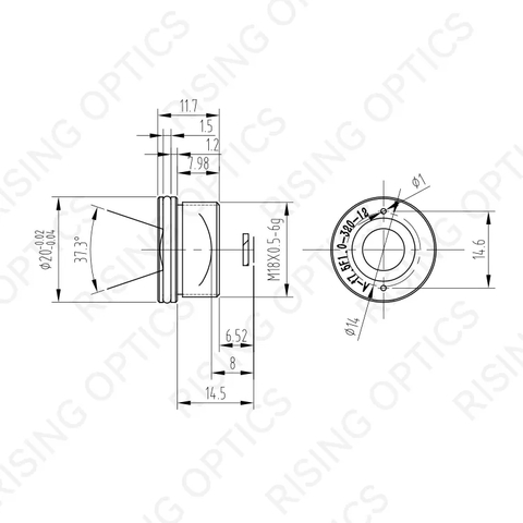 Объектив FL 75 мм F1.3 LWIR для датчика 640x512-17 мкм