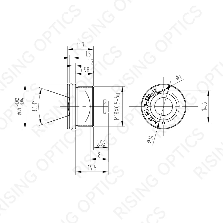 Объектив FL 75 мм F1.3 LWIR для датчика 640x512-17 мкм