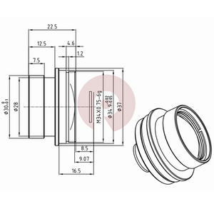 FL20MM F1.0 LWIR Athermal Lens для детектора 640x512-17UM