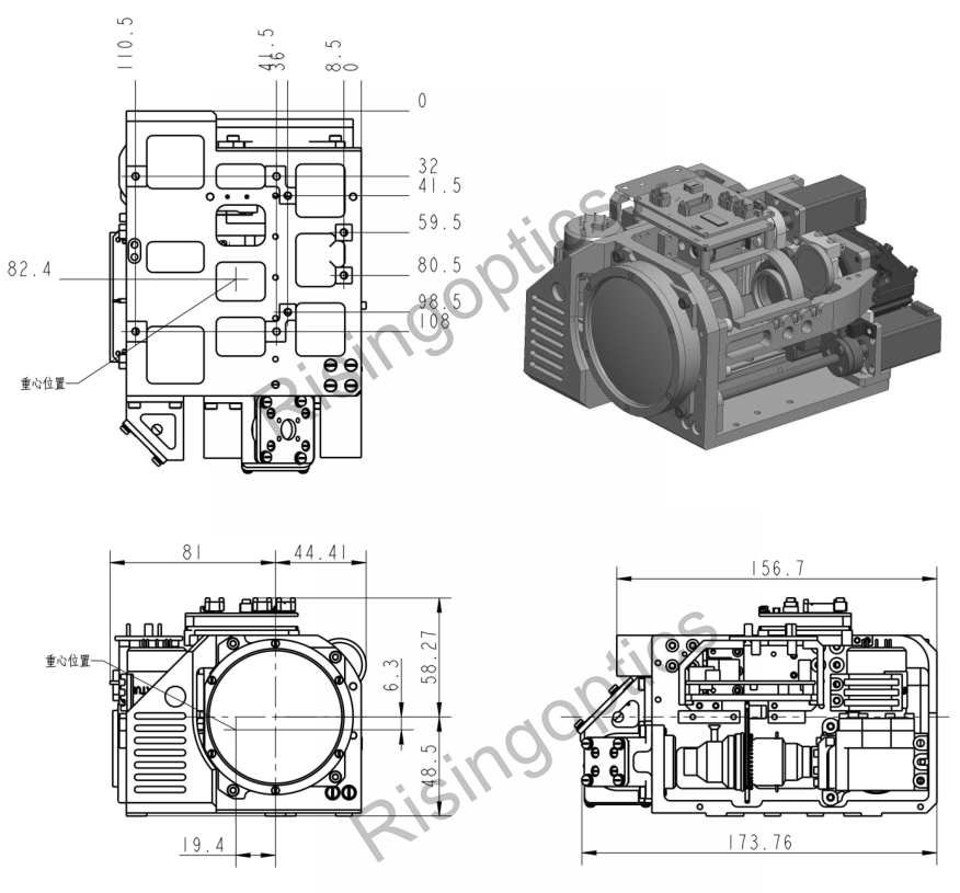 Зум-объектив 15–300 мм F/5,5 MWIR для детектора 640x512–15 мкм