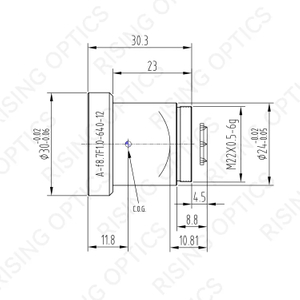 8,7 мм F1.0 Инфракрасная апермальная линза для 640x512-12um