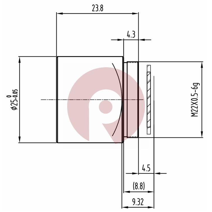 Инфракрасная атермальная линза FL19mm F1.0 для детектора 640x512-17um