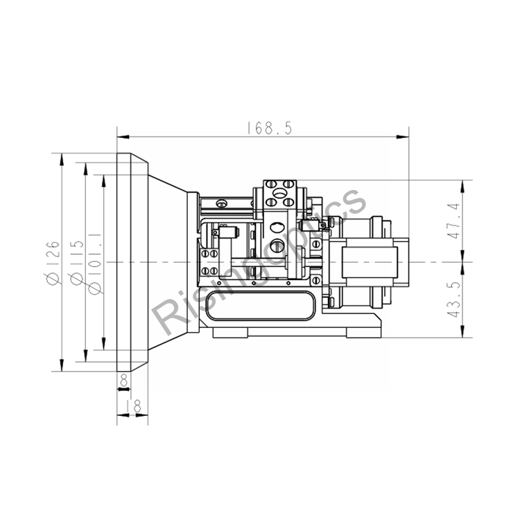 Неохлаждаемый инфракрасный объектив FL 120/40 мм F1,2/0,9 с двойным углом обзора для 640x512-17 мкм