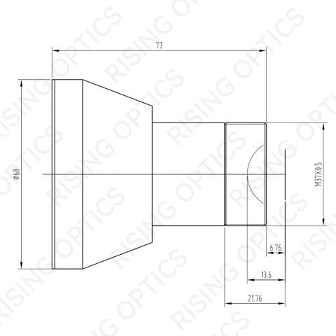 Фиксированный объектив 50 мм F/1,4 SWIR для 640x480-25 мкм