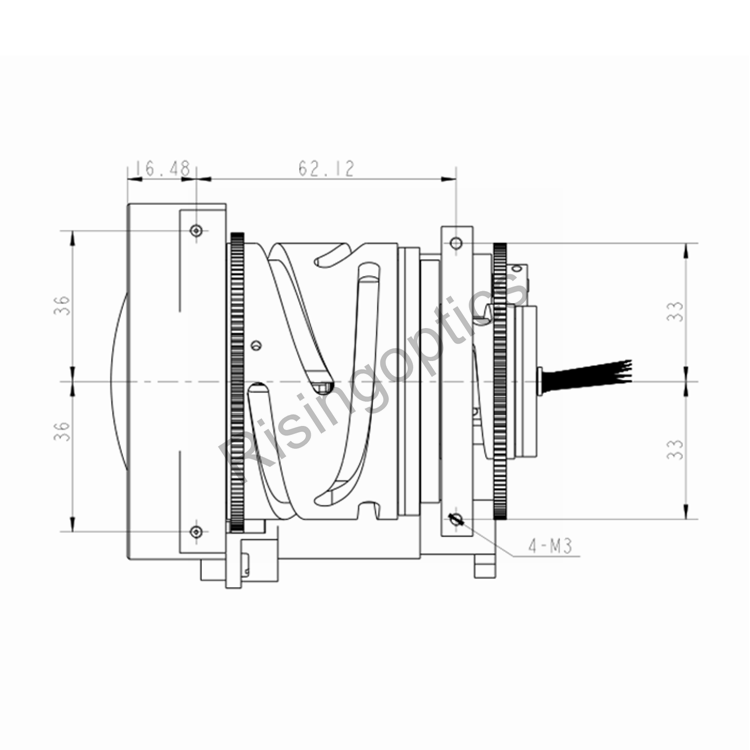  Зум-объектив MWIR 30–300 мм F/4,0 для детектора 640x512–15 мкм