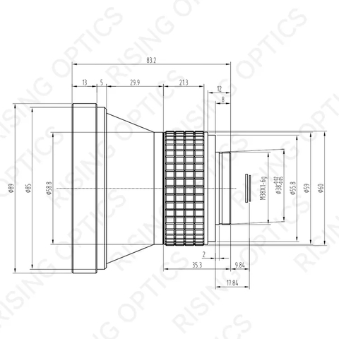 Объектив FL 75 мм F1.0 LWIR для детектора 640x480-17 мкм