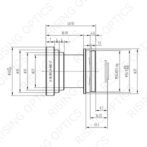 FL6.9 мм F1.0 LWIR Athermal Lens для 640x512-17UM