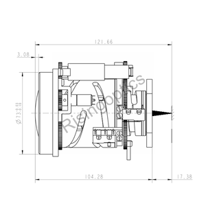 Непрерывный зум-объектив 25–250 мм F/4,0 MWIR с охлаждением для 640x512–15 мкм