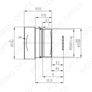 Атермальная линза FL 11 мм F1.2 LWIR для детектора 640x512-12 мкм