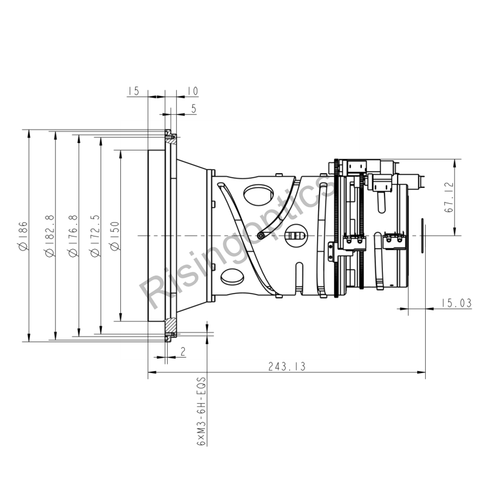 FL30-150 мм F/0,95-1,13 LWIR Неохлаждаемый объектив с непрерывным зумом для 1280x1024-12 мкм