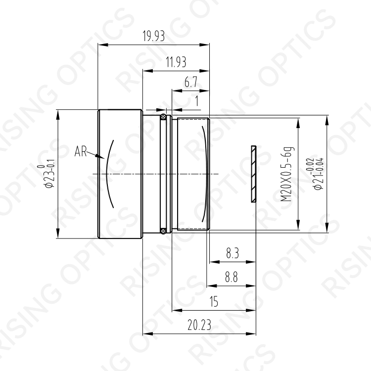 Атермальный объектив FL 11 мм F1.2 LWIR для 640x512-12 мкм