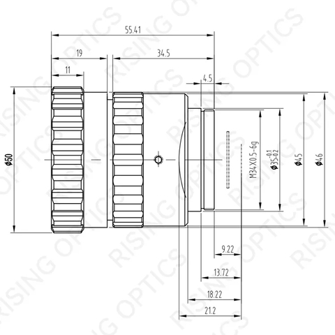 Объектив с ручной фокусировкой 30 мм F/1.0 LWIR для 640X480-17um