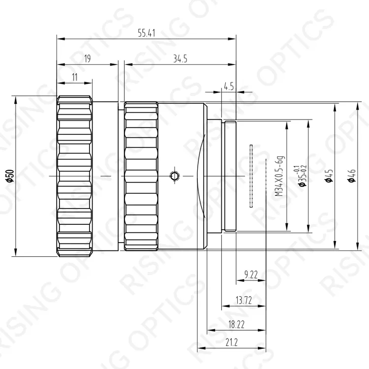 Объектив с ручной фокусировкой 30 мм F/1.0 LWIR для 640X480-17um