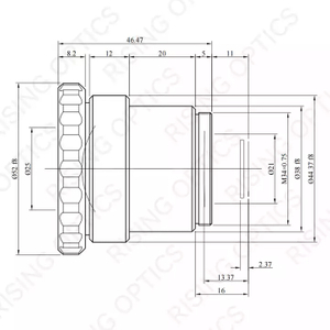 Объектив с ручным управлением 11 мм F/1,0 LWIR для 640x480-17 мкм/384x288-17 мкм