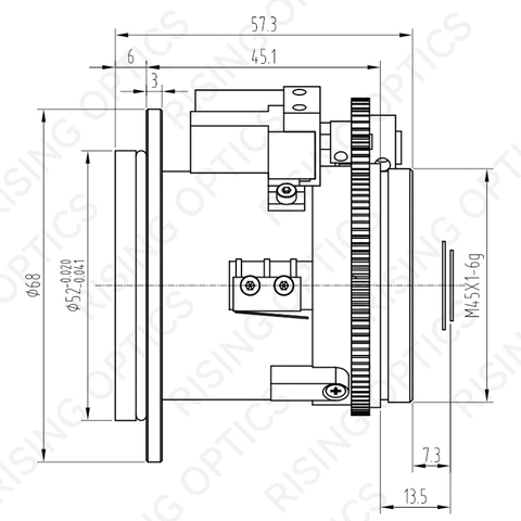 Моторизованный объектив FL 25 мм F1.0 LWIR для 640x480-17 мкм и 384x288-17 мкм