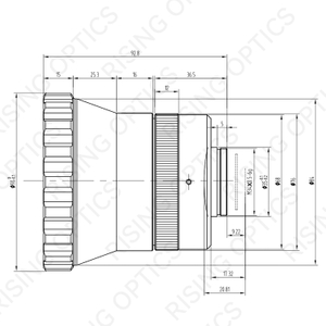 Объектив FL 50 F/1.0 LWIR с ручной фокусировкой для 640x480-17um