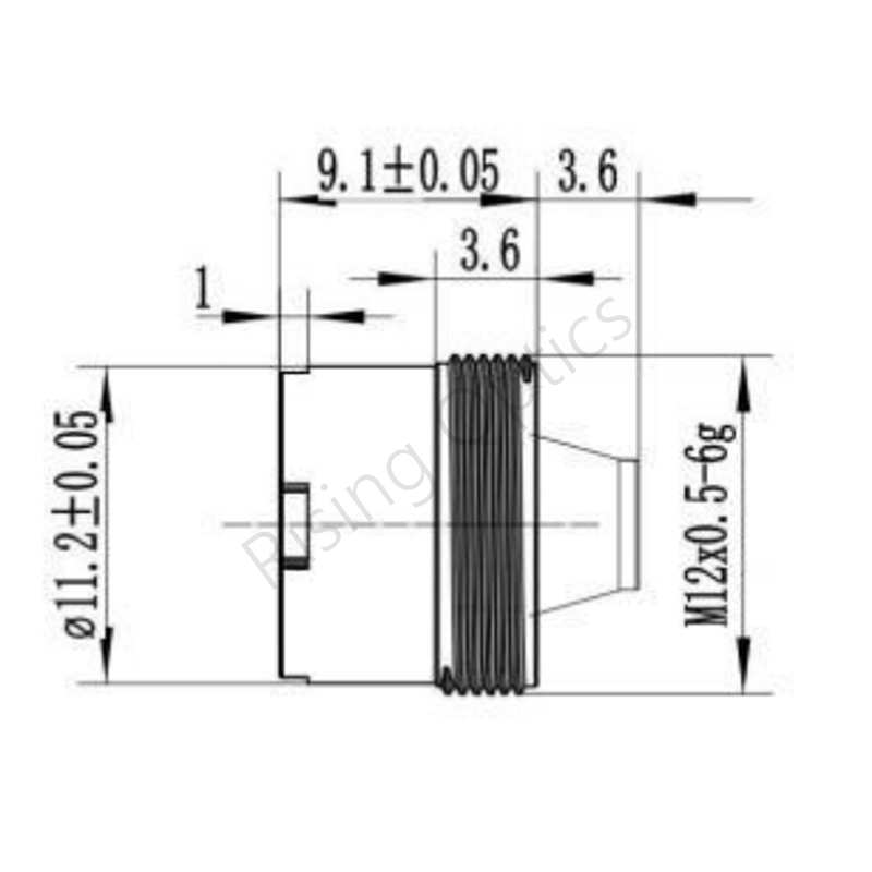 Автомобильный инфракрасный объектив 7 мм F1.0 для 256x192-12 мкм