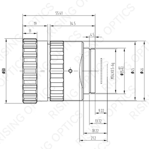 Объектив с ручной фокусировкой 30 мм F/1,0 LWIR для детектора 640x480-17 мкм