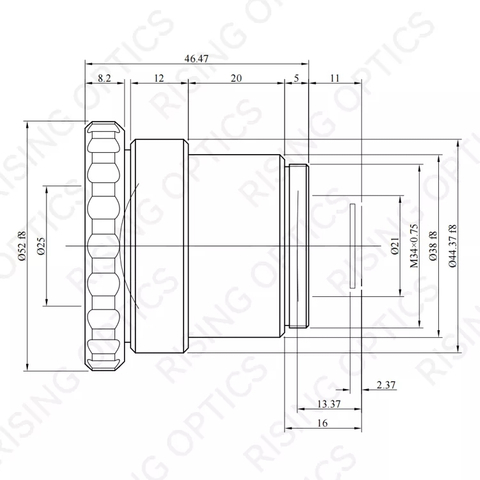 FL 50mm F1.0 LWIR Детектор с ручным объективом 640x480-17um