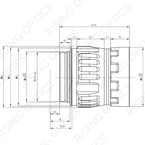 Объектив тепловизионного прицела FL 50 мм F/1,2 LWIR для 640x512-17 мкм