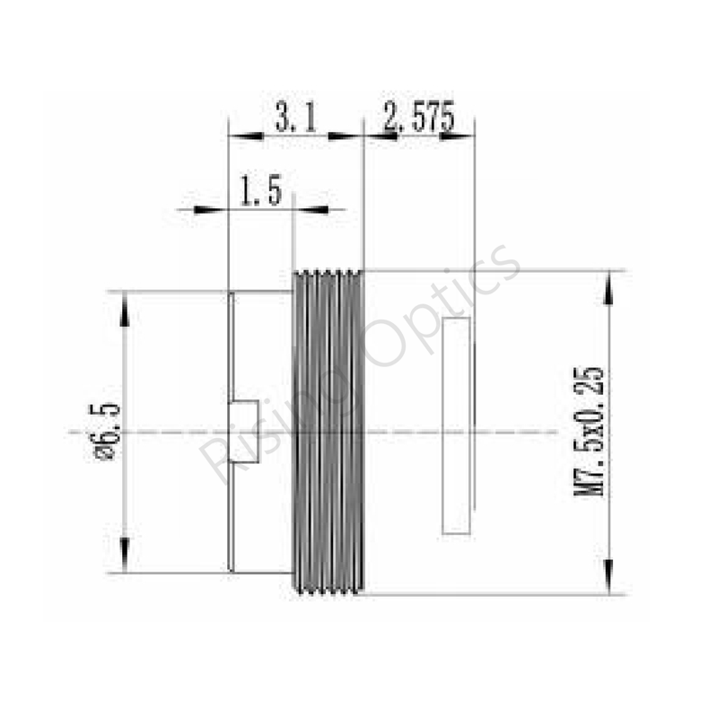 Автомобильный инфракрасный объектив 3,2 мм F1.1 для 256x192-12 мкм