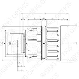 Объектив тепловизионного прицела F1.0 LWIR 100 мм для 640x512-17um