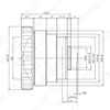 FL50mm F1.0 Длинноволновая 8-12um Инфракрасная германиевая линза с ручной фокусировкой для детектора 640x480-17um