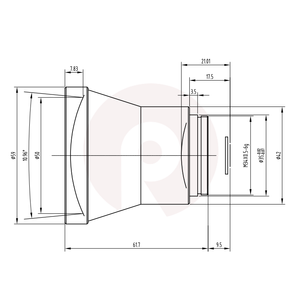 FL50MM F1.0 Инфракрасная апермальная линза для 640x480-12um