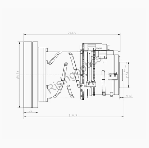 Объектив с постоянным зумом 30–150 мм F/0,78–1,08 LWIR для высокоскоростной тепловизионной оптики дальнего действия