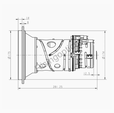 Высокопроизводительный неохлаждаемый зум-объектив 6× LWIR — 30–180 мм F/0,91–1,18 для наблюдения на больших расстояниях